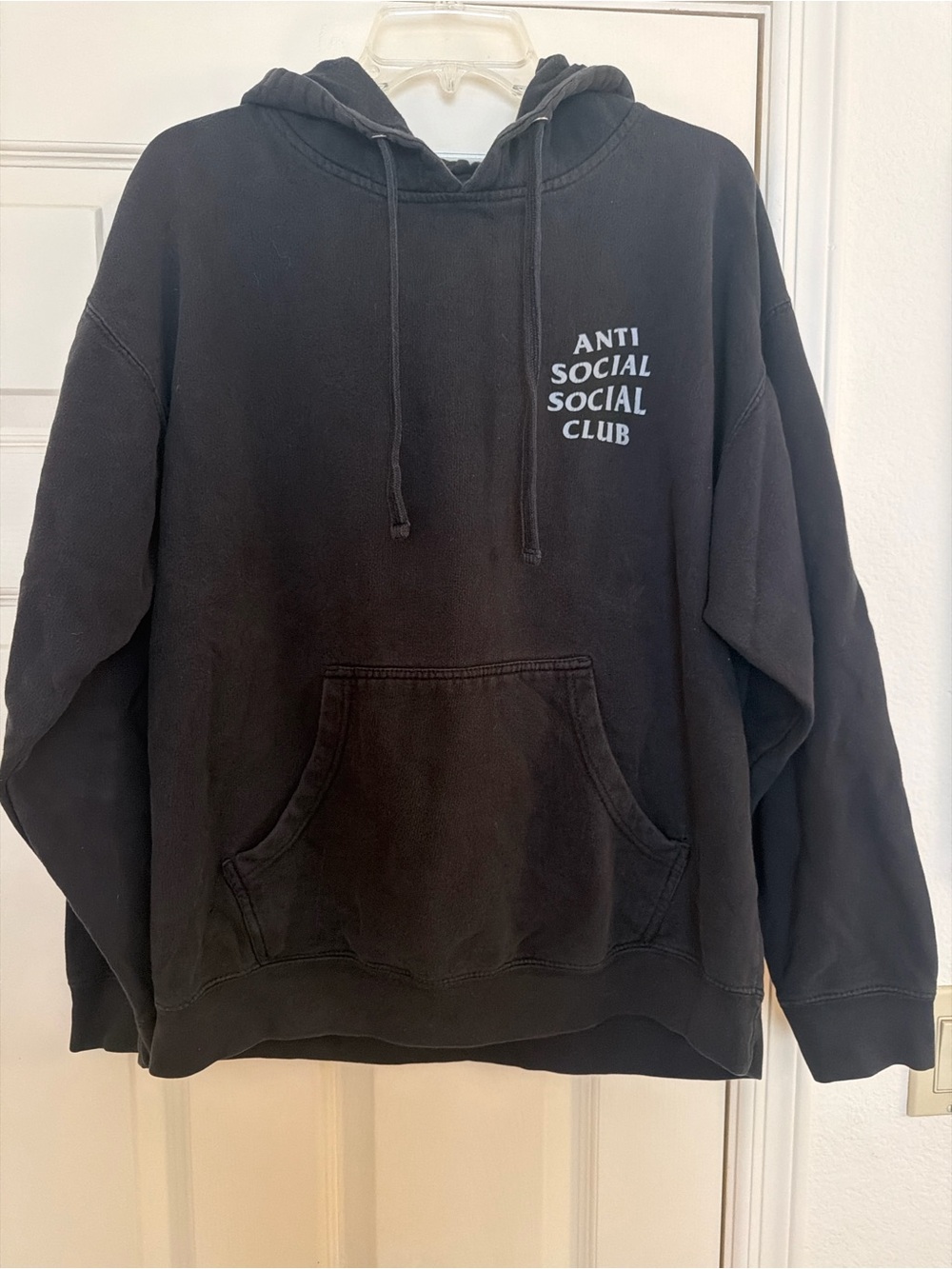 Anti Social Social Club Black Pullover Hoodie with Chest Logo